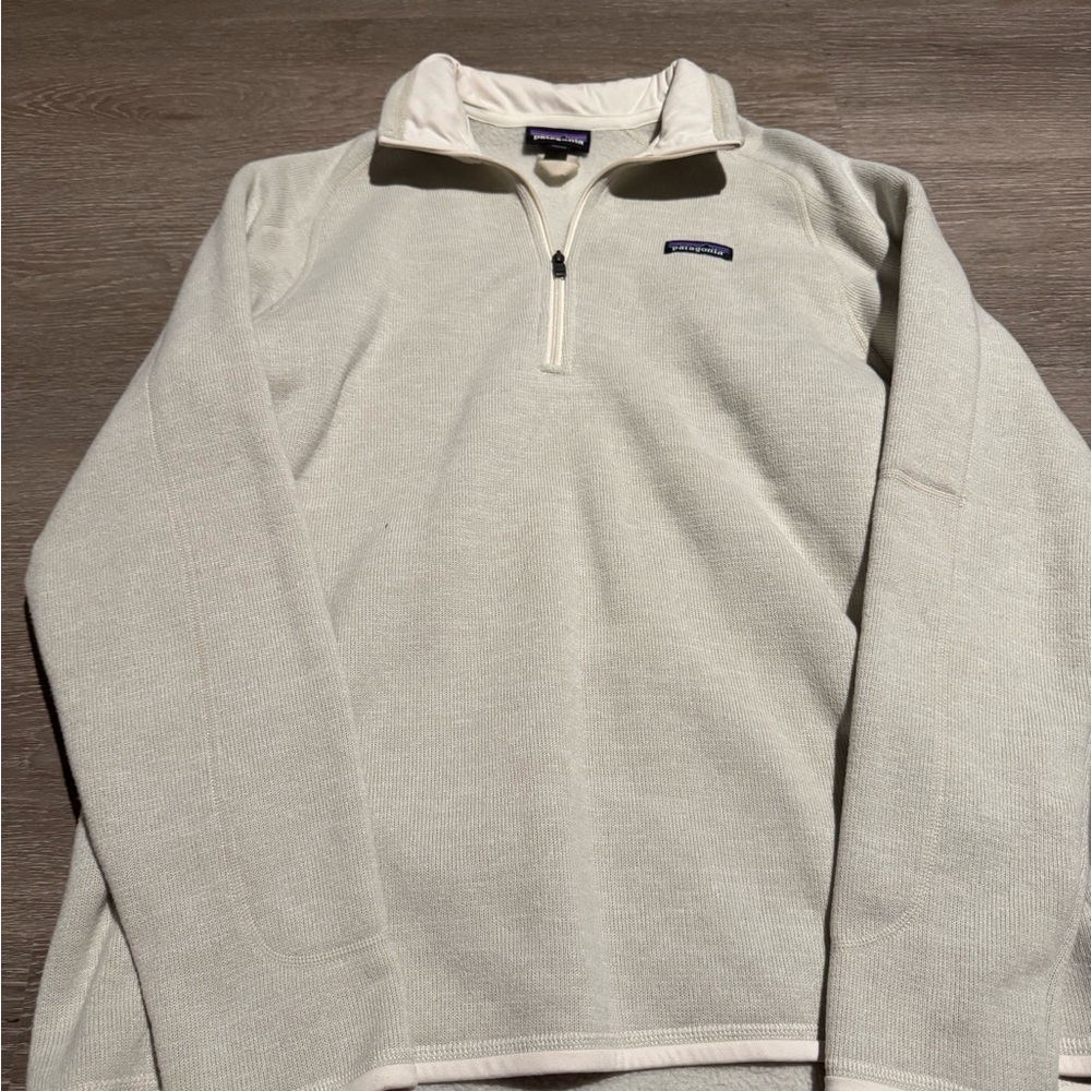 Patagonia Cream Zip Up Sweater